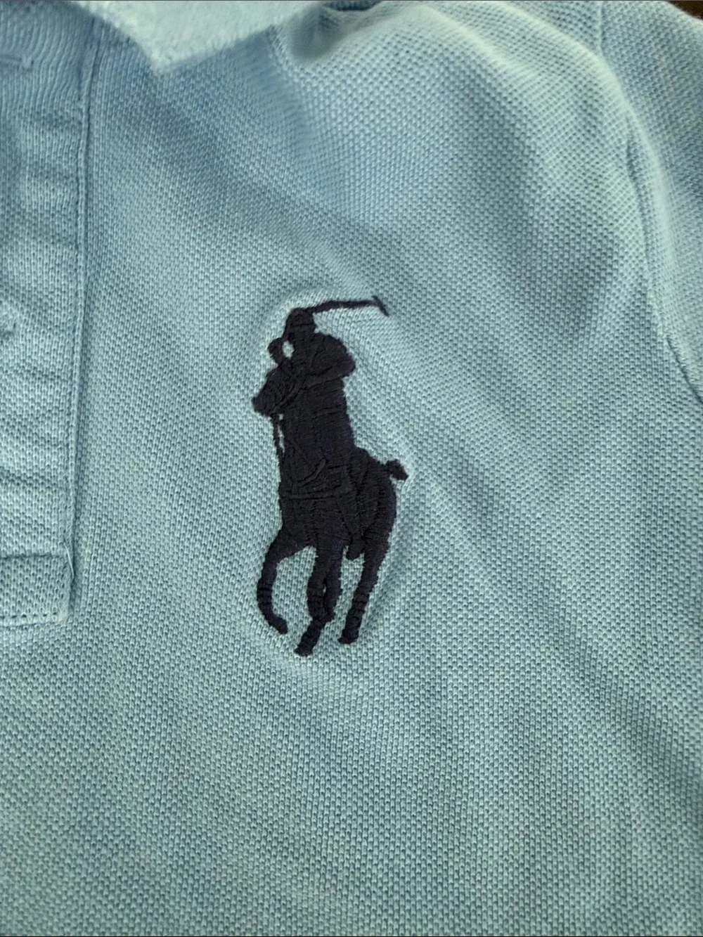 Ralph Lauren Light Blue Toddler Polo with Navy Pony